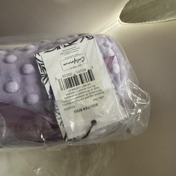Sonoma Lavender Spa Bolster Neck Roll in Classic Lilac Dots Purple Heatable NEW - Picture 11 of 16
